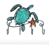 Tooarts Wall Mounted Key Holder Turtle Wall Hooks Iron Key Hook Rustic Wall Decorative Hook Living Room Bathroom Ornament