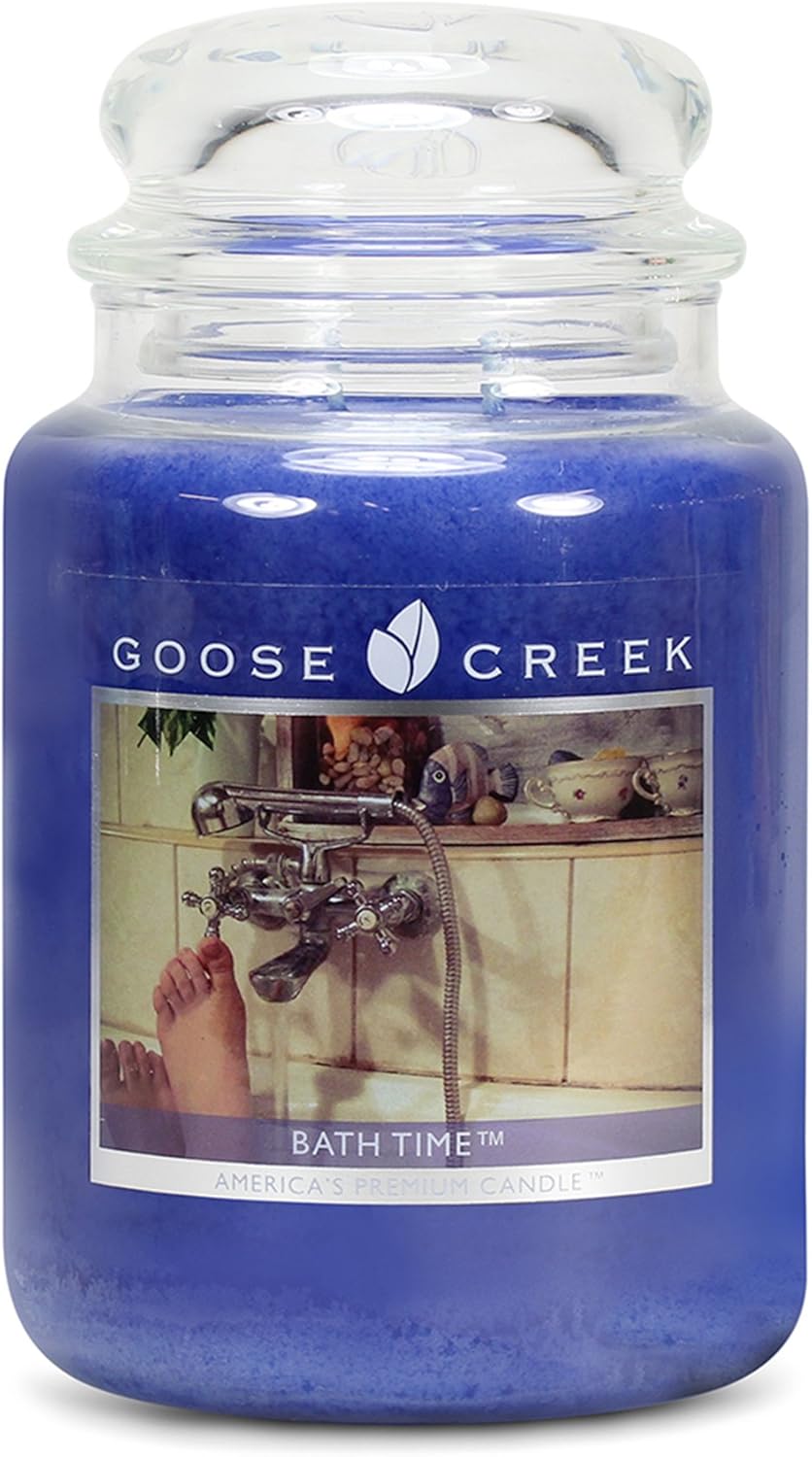 Goose Creek 24 oz. Candle Jar Bath Time, Wax Blue, 10 x 10 x 17 cm