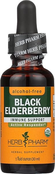 HERB PHARM ORGANIC BLACK ELDERBERRY GLYCERITE, 1 FZ/30...