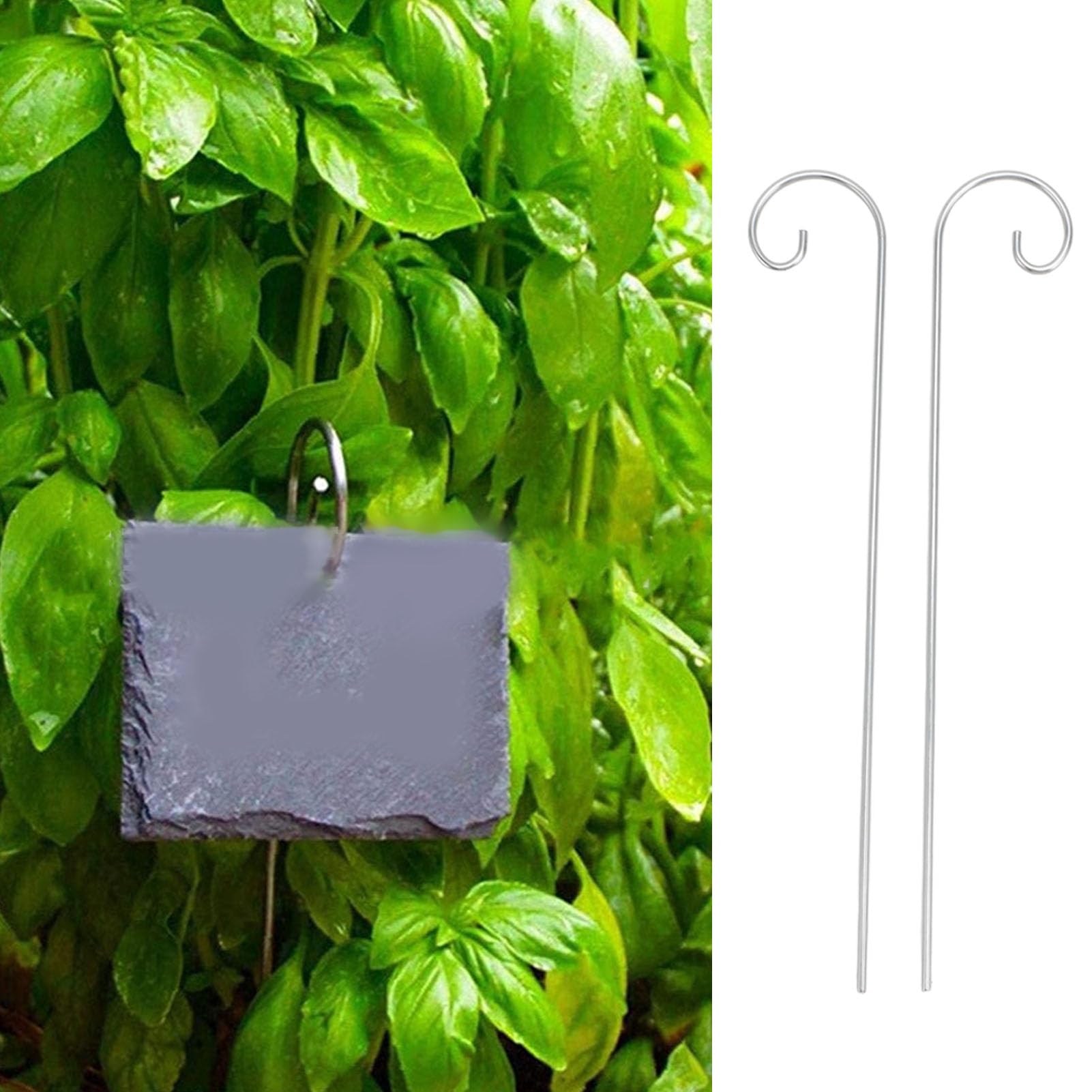 Annadue Garden Markers, Stainless Steel, Weatherproof, Plant Label Hooks for Plant Identification, Easy to Insert and Move, 30 Pieces