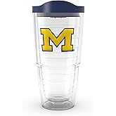 Tervis Made in USA Double Walled University of Michigan UM Wolverines Insulated Tumbler Cup Keeps Drinks Cold & Hot, 24oz, Big M