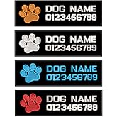 2PCS Custom Name Patch, Cute Dog Patches for Harness Removable Vest Collar | Embroidered Number Name Tags Hook Loop Fastener, Dog Patch for Training Security Military Tactical Gifts