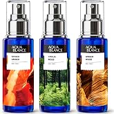 AQUA BLANCE Travel Size Mens Body Spray, 3-Pack Gift Set Each 60ml | Long-Lasting Fragrance, Notes of Spiced Amber,Citrus Moss,Ginger Wood