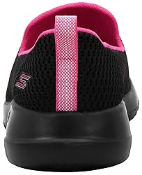 Skechers Women's Go Walk Joy Sneaker, Black/Hot