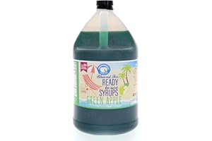 Hypothermias Green Apple Ready to Use Gallon (128 Fl. Oz) Hawaiian Snow Cone Flavors Syrup - Shaved Ice, 100% Pure Cane Sugar