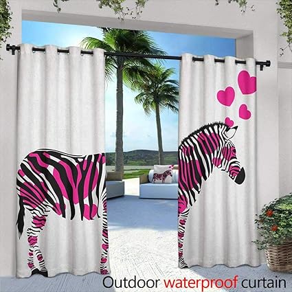Amazon Com Marilds Pink Zebra Curtains For Living Room Zebra In