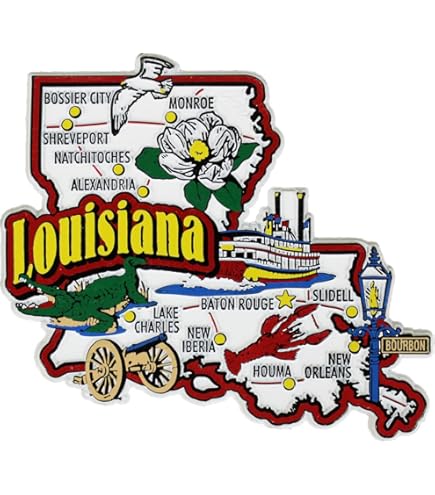 Louisiana Zydeco Music Car Magnet - 5.75 Inch Cajun Decal For Fridge, Locker & More