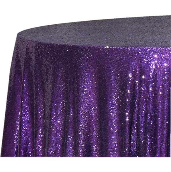 130cm Round Purple 3e Home 130cm Round Sequin Tablecloth For Party Cake Dessert Table Exhibition Events Purple Tablecloth Amazon Com Au