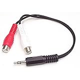 StarTech.com 6in Stereo Audio Y-Cable - 3.5mm Male to 2x RCA Female - Headphone Jack to RCA – Computer / MP3 to Stereo 1x Min
