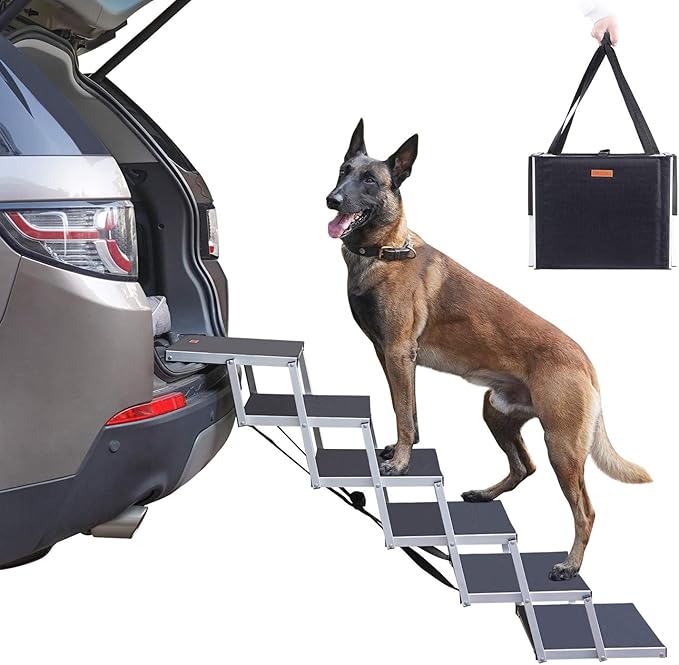 Amazon.com : Niubya Folding Car Dog Steps Stairs, Lightweight Aluminum