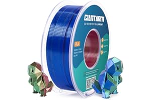 GIANTARM Tri-Colors Silk Pla Filament, 3D Printer Filament 1.75mm +/-0.02mm, 1Kg (2.2lbs) Spool, Vacuum Packaging (Red+Blue+Green)