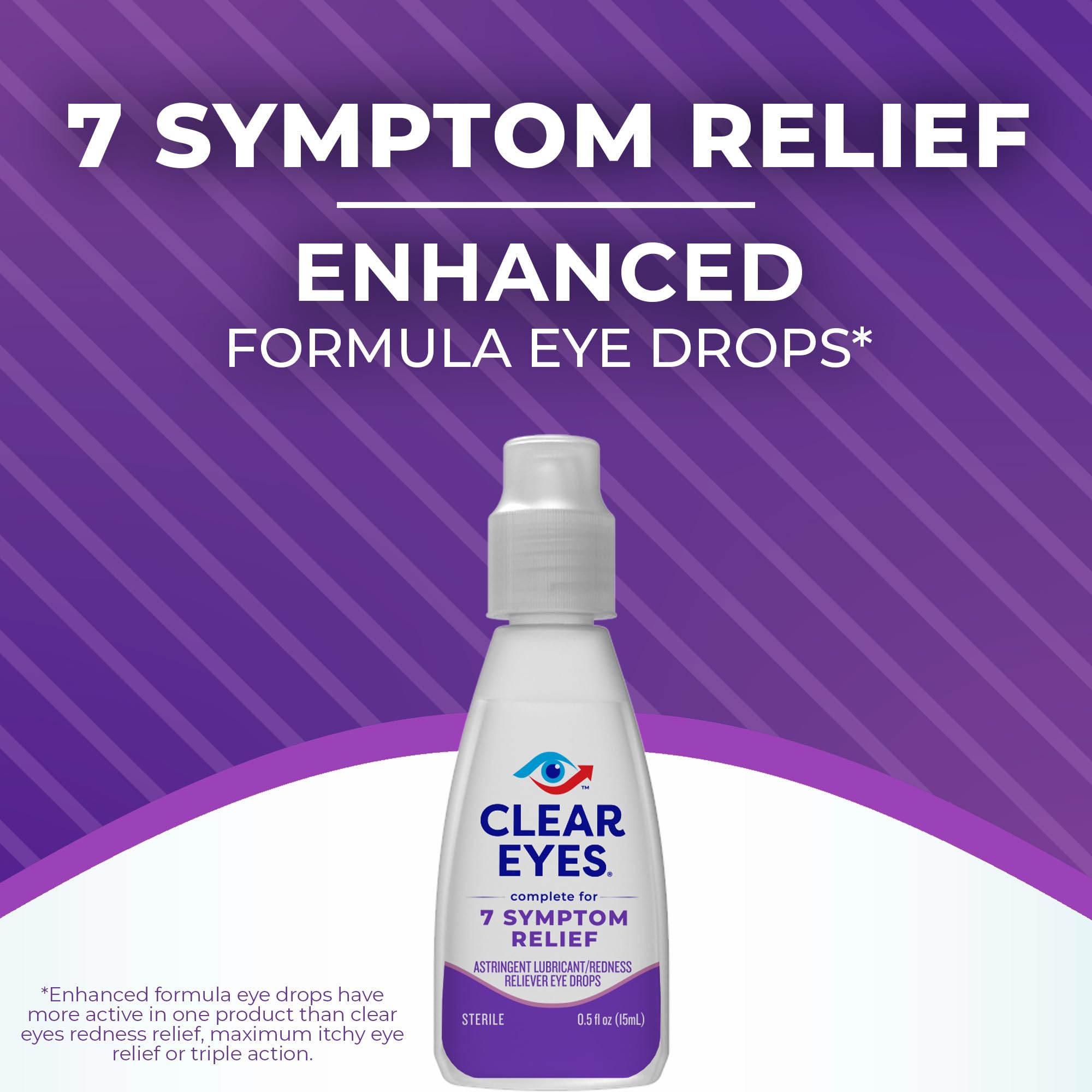 Clear Eyes 7 Symptom Relief Eye Drops, 0.5 Fl Oz