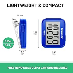 NESKLA 3D Pedometer for Walking, Simple Step