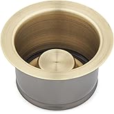 Signature Hardware 482756 3-1/2" Brass Kitchen Garbage Disposal Flange and Stopper
