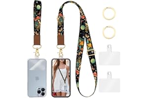 Piefly Phone Lanyard Crossbody Wrist Strap, Adjustable Lanyard for Wrist Around the Neck, Phone Strap for Keys ID Badge