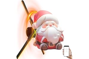 YSTEROKS 3D Hologram Fan, 45cm (17.7 In) 4-Blade HD LED Spinning Holographic Projector Display, Transparent Compact for Retail Advertising and Home Decor