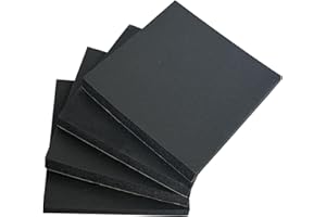 ZSUCUN 4 Pieces Adhesive Foam Padding 1/2 in Thick X 4 in X 4 in, Anti Vibration Pads, Closed Cell Foam Pads for Anti-Slip, Shock Absorption