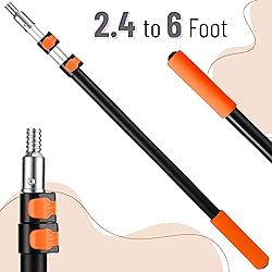 Bates- ‎Telescoping Pole, 2.4 to 6 Ft Long, Black