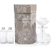 Zodax Grand Casablanca Porcelain Oil Diffuser - 6.76 oz -Tahitian Gardenia | Porcelain flower diffusers for home, Lush tropical floral and citrus fragrance, Gift box included, Ideal for gifting