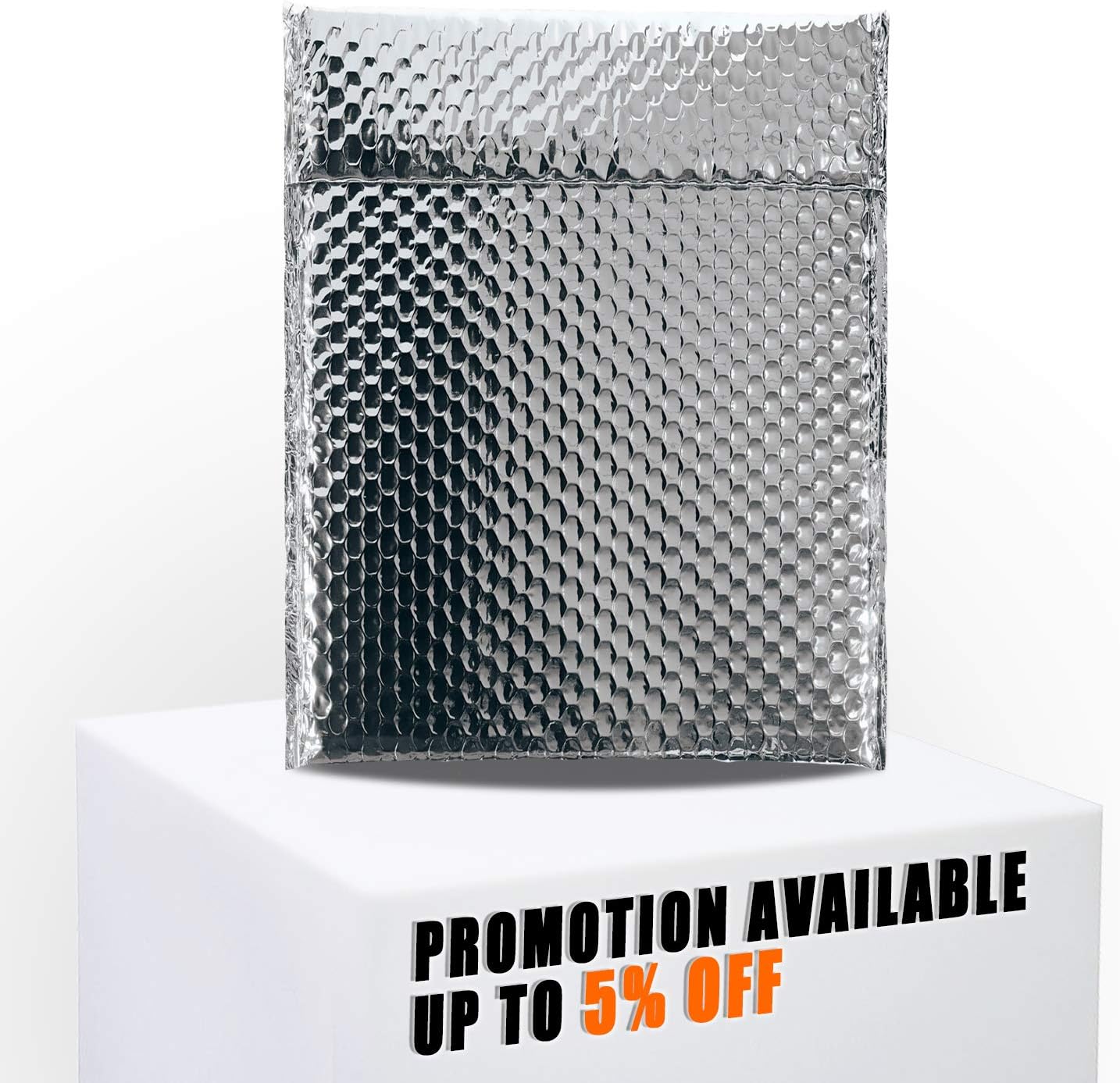 Thermal Insulated Bubble Mailers 8x11 Food Grade Padded envelopes 8 x 11. Pack of 25 Silver Cushion envelopes. Peel and Seal. Metallic foil. Mailing, Shipping, Packing, Packaging. : Office Products