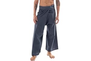 CandyHusky Thai Fisherman Pants - Lightweight Cotton Lounge Pants for Men, Perfect for Yoga, Hippie, or Pirate Style