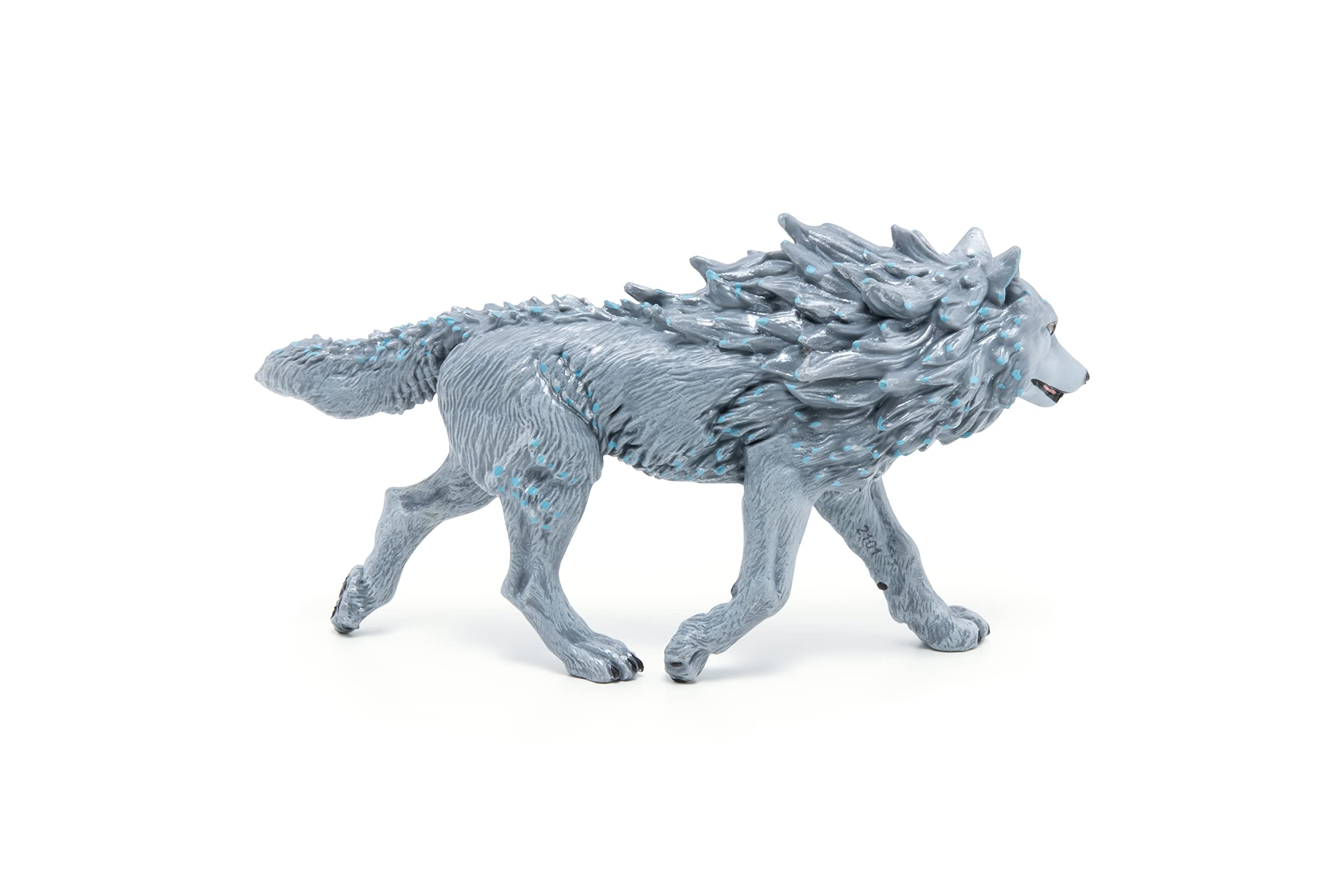 Papo - Animal figurine - Ice Wolf, Medieval Fantasy Frozen Mystery, Toy for Children from 3 Years - Hand-painted Ice Tales and Winter Adventures
