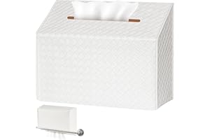 NiHome PU Leather Tissue Box Cover for Kleenex Hand Towels, Versatile Design for Countertops and Towel Racks, Leather Enhances Home Decor, Easy to Use with Exquisite Edging Craftsmanship