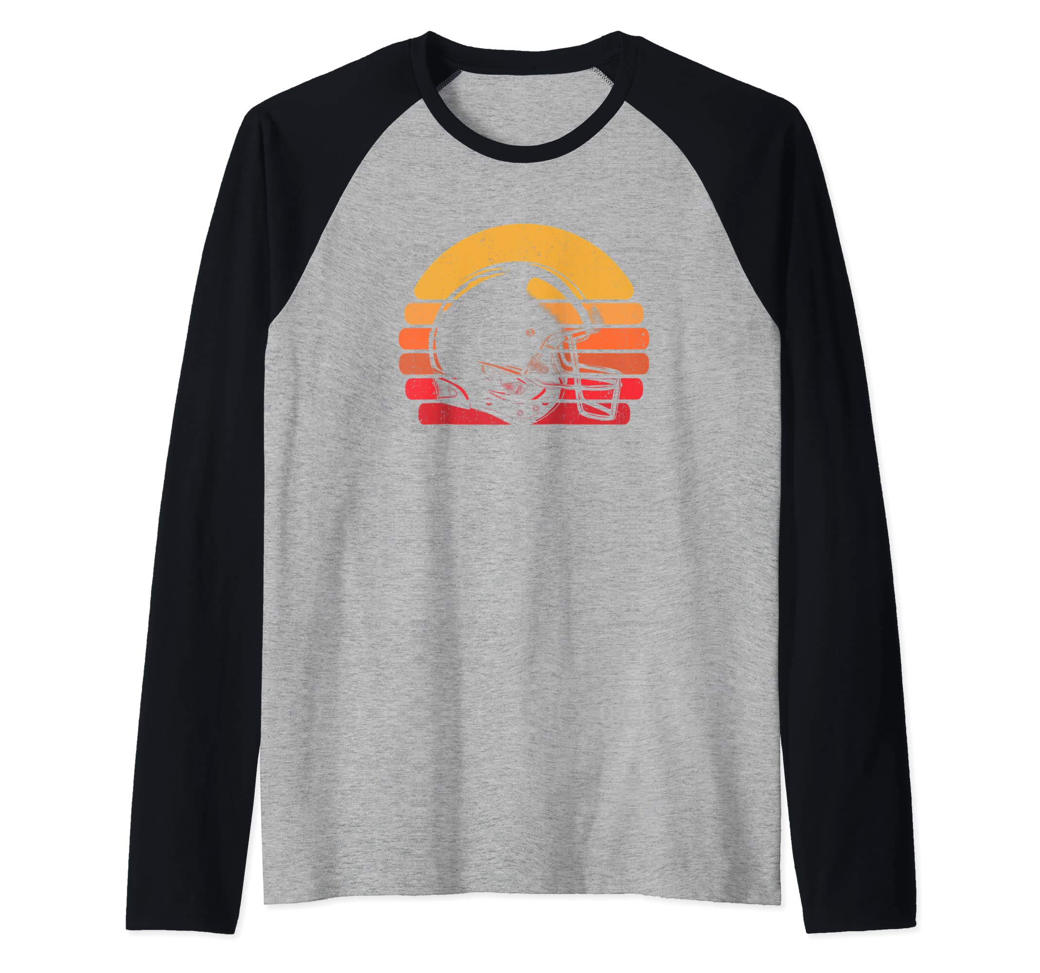 Retro American Football Team - Vintage Football Player Raglan Baseball Tee