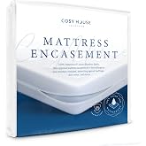 Cosy House Collection Luxury Zippered Mattress Encasement | College Dorm Room Essentials - 100% Waterproof - Rayon Derived from Bamboo - Ultimate Noiseless Comfort &amp; Cooling (Twin)