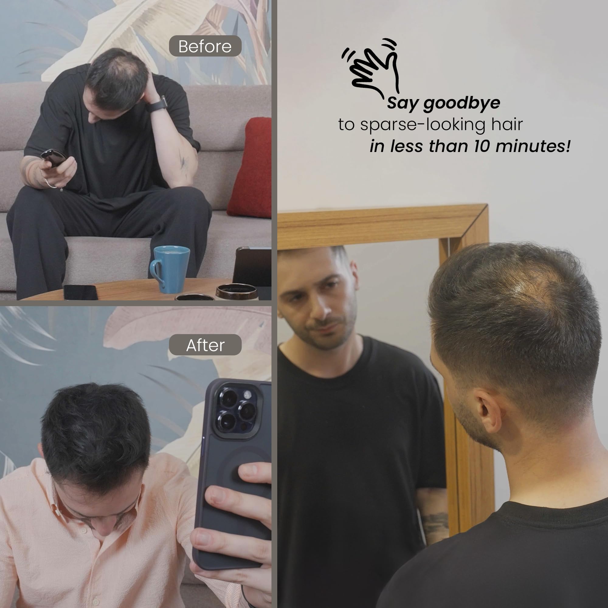 Batcı Hair Concealer & Filling Cream for Bald Spots & Thinning Hair – Waterproof, Sweat-Proof Scalp Coverage – Natural Root Touch-Up Cream for Men & Women – 30ml