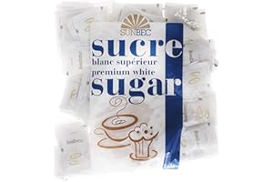 Club Supreme 100% Pure Cane Sugar Bags - Individual Sugar Packets, 245g