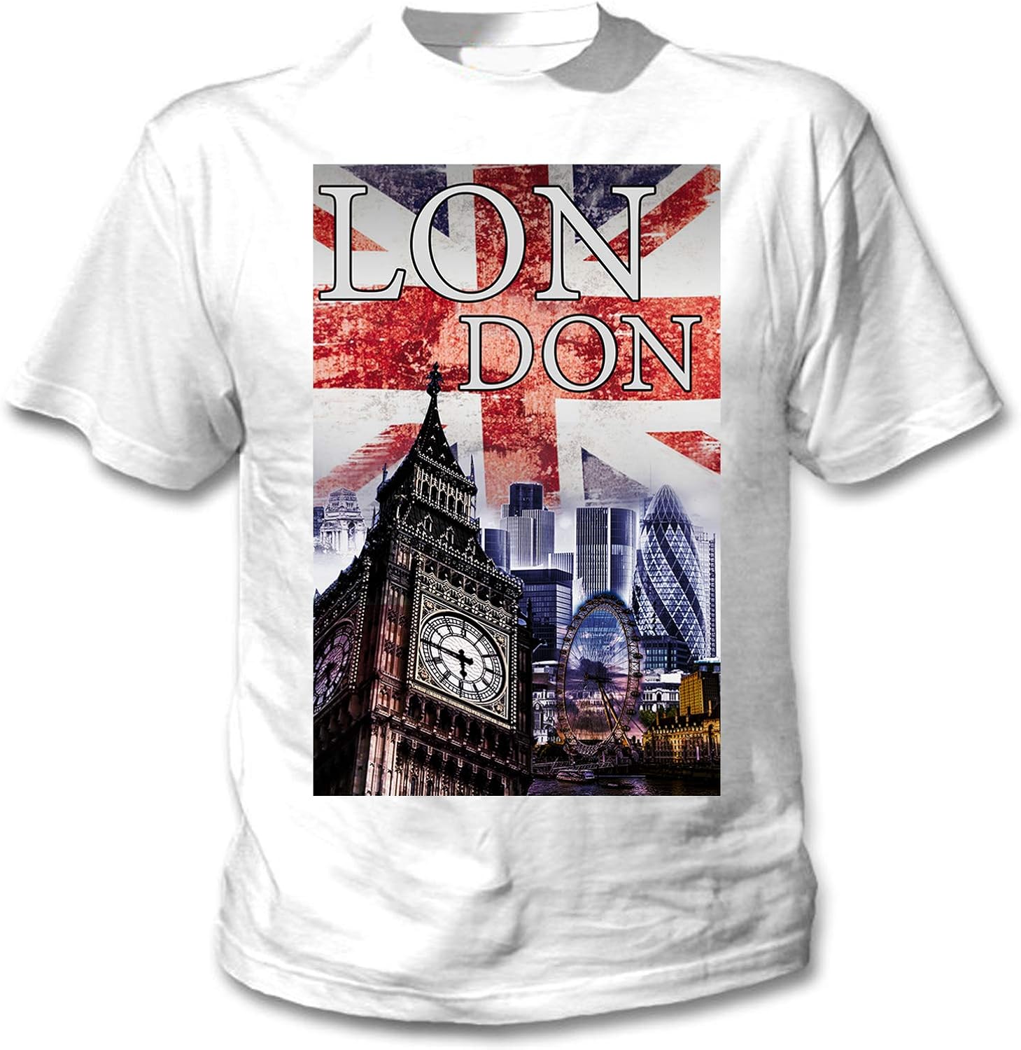 teesquare1st Men's London City UK White TShirt Amazon.co.uk Clothing