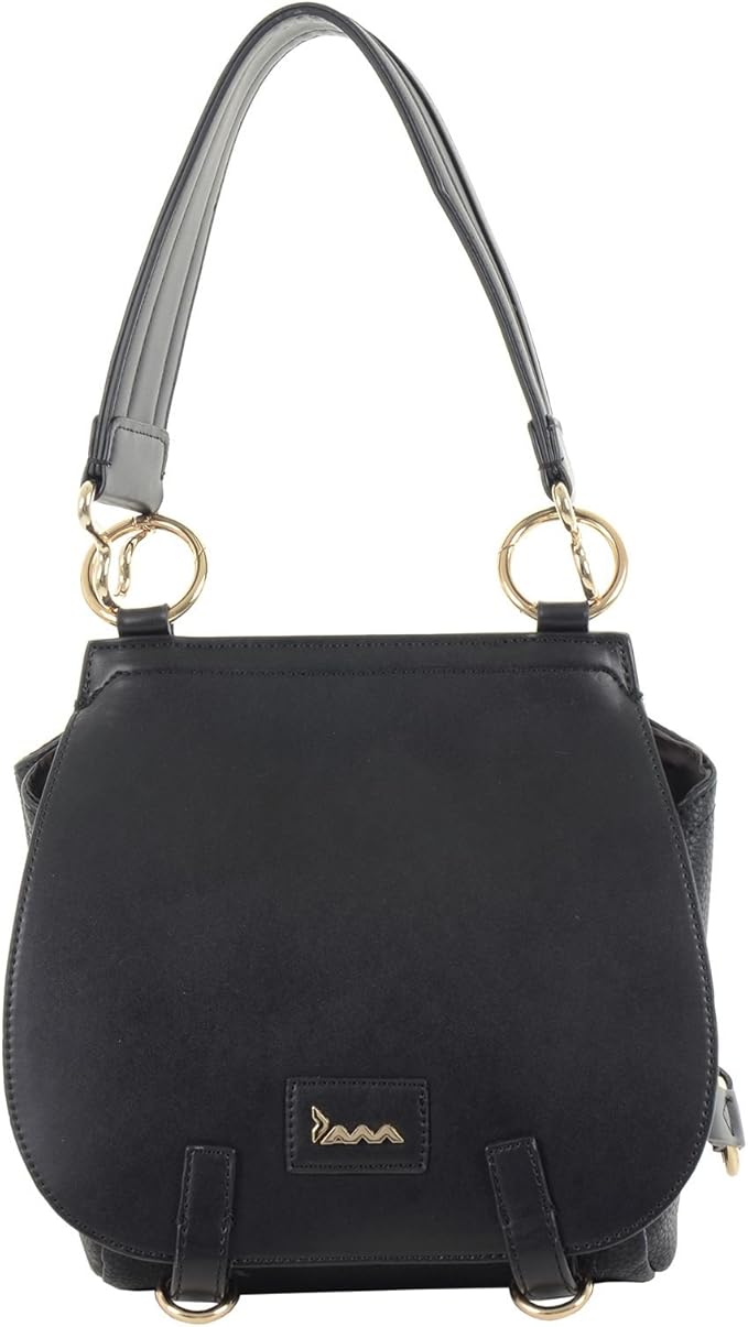 JAM Womens Lotus Saddle Handbag PU Faux Leather Ladies Medium Size