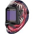 YESWELDER Large Viewing Screen 3.93"X3.66" True Color Solar Power Auto Darkening Welding Helmet, 4 Arc Sensor Wide Shade 4/5-9/9-13 for TIG MIG Arc Weld Grinding Welder Mask LYG-M800H-VM