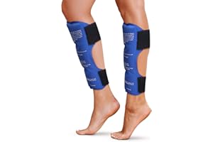 FITTEST PRO Shin Splint Ice Packs, HSA and FSA Eligible Reusable Hot and Cold Therapy Wrap | Leg or Calf Pain Relief | Advanced Soft Gel Technology | Freezable and Microwavable | Running Injuries & Recovery