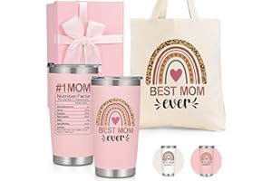 LiqCool Mothers Day Gifts - Mothers Day Gifts for Mom from Daughter Son, Unique Popular Mother's Day Gift Ideas for Wife, Mom Birthday Gift Best Mom Ever Tumbler 20oz(Pink)