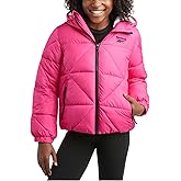 Reebok Girls Winter Coat - Heavyweight Quilted Sherpa Fur Lined Cropped Parka Puffer Jacket - Warm Winter Coats for Girls