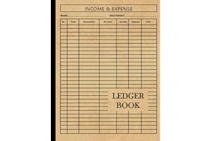 Ledger Book: Income and Expense Log Book For Small Business and Personal Finance