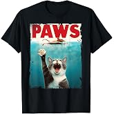 Paws Parody Cat Mouse Humorous Cat Chasing Mouse Kitten T-Shirt