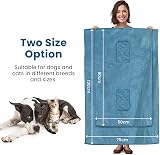 PETTOM Dog Towels 2 Pack, Quick Dry Microfiber, 90 x 50 cm with Hand Pockets view 4