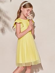 Haloumoning Girls Tutu Dress Ruffle Short Sleeve
