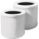 A1 A1W Replacement Filter Compatible with VEWIOR Air Purifier HQSC-50, HQKJ-80, AMEIFU AP01W, KOIOS HQKJ-50 Air Purifier, 3-in-1 Air Filter, 2 Pack