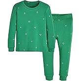moimoln Sibling Matching Christmas Pajamas 6M-8Y Soft Warm Cotton Modal Holiday Graphic Long Sleeve Snug-Fit Sleepwear Set