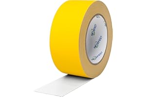 Fetefest Gaffers Tape Yellow Heavy Duty, 2" by 30 Yards, Professional Grade Gaffer Tape, Non-Reflective, No Residue, Hand Tear, Self-Adhesive, Multiple Purposes (Yellow, 2 inches x 30 Yards)