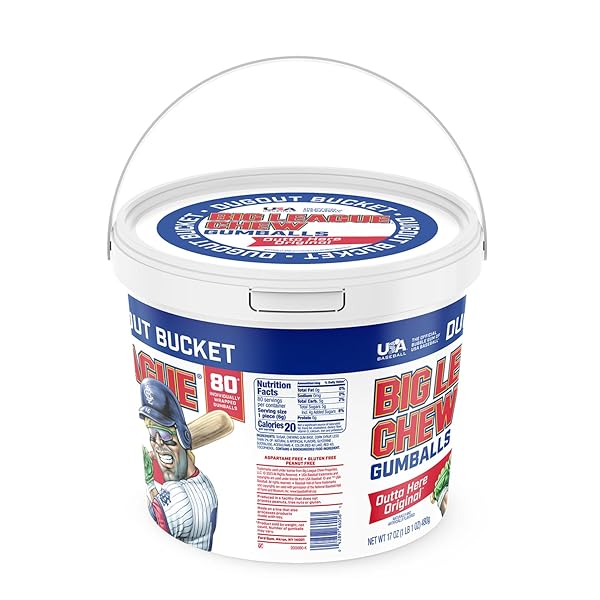 BIG LEAGUE CHEW ORIGINAL BUBBLE GUMBALLS, 14.1 OUNCE – 80 PER PACK