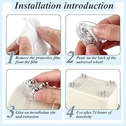 Honoson 36 Pcs Self Adhesive Caster Wheels