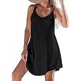CUPSHE Women Bathing Suit Cover Up Spaghetti Straps Swim Beach Dresses Hollow Out Swimsuit Coverup 2026