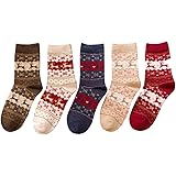 Gillbro Women's Women's Christmas Socks 5 Pairs