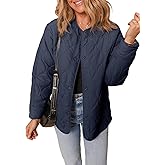 Dokotoo Womens Quilted Lightweight Jackets Button Down Puffer Jacket Coats Padded Outwear with Pockets