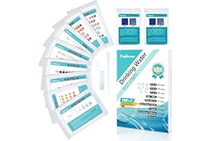 Umlecoa 19 in 1 Water Test Kit - 100 Strips + 2 Bacteria Tests - Home Water Quality Test Strips for pH, Hardness, Chlorine, Lead, Iron, Copper, Nitrate, Nitrite, and More